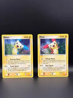 Pokemon TCG Plusle And Minun 6/12 Holo Pair EX Delta Species 2006 Lot LP - Image 1