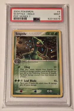 2004 Pokemon POP Series 1 Sceptile #4/17 Holo Rare PSA 9 - Image 1