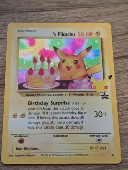 Birthday Pikachu Holo 24 Celebrations Classic Collection Pokemon 2021 NM - Image 1