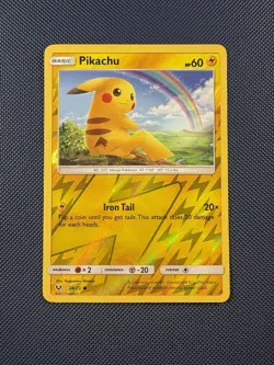 Pikachu 28/73 Shining Legends Reverse Holo Pokemon Trading Card 2017 NM - Image 1