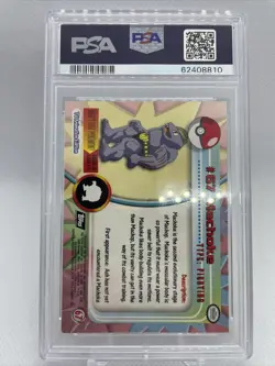 #67 Machoke Topps TV Animation Series 1 Black Logo Pokemon Card PSA 8 NM-MT - Image 2