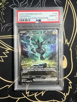 2025 POKEMON BLK EN-BLACK BOLT SPECIAL ILLUSTRATION RARE #166 ZEKROM EX PSA 10 - Image 1