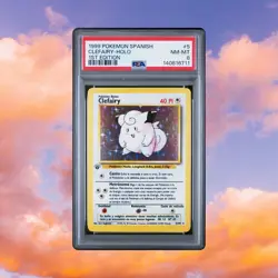 Pokemon PSA 8 NM-MT SPANISH Clefairy 5/102 Base Set 1st Edition 1999 S#0492 - Image 1
