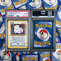 Pokemon PSA 8 NM-MT SPANISH Clefairy 5/102 Base Set 1st Edition 1999 S#0492 - Image 4