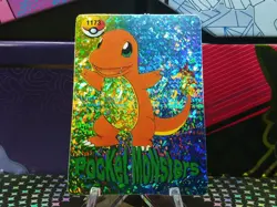 Pokemon Pocket Monsters Vending Prism Holo Vintage Sticker CHARMANDER 1173 rare - Image 1