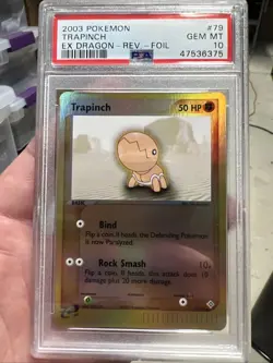 2003 Pokemon EX Dragon Trapinch Reverse Foil 79/97 PSA 10 Gem Mint - Image 1