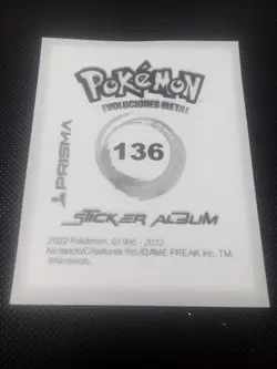 2022 POKEMON Prizma Sticker #136 Flareon Gold Star Holo Peru Gradeable - Image 2
