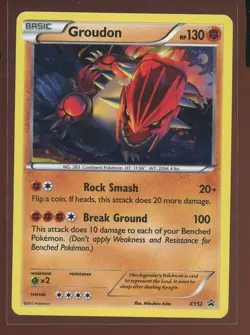 Groudon Holo Black Star Promo Ex/LP XY52 XY Pokemon - Image 1