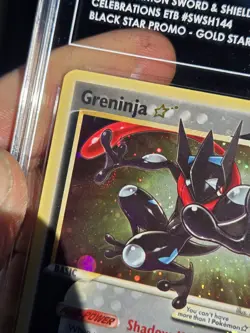 Pokemon Greninja Star SWSH144 Gold Star Promo w/small swirl - Image 1
