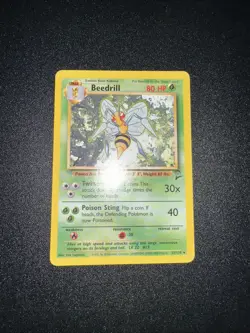 Pokemon TCG Beedrill 21/130 Base Set 2 Non-Holo Rare WOTC NM/LP - Image 1