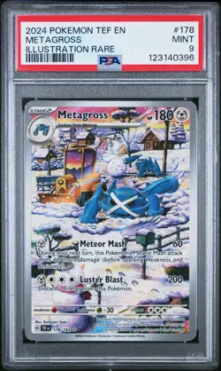 2024 Pokemon Tef En Illustration Rare #178 Metagross PSA 9 MINT - Image 1
