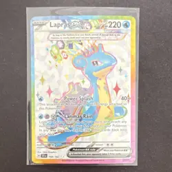 Pokemon TCG Lapras ex 158/142 Full Art Secret Rare Tera Holo Sv07: Stellar Crown - Image 1