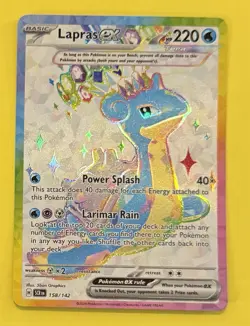 Pokemon TCG ~ Lapras ex 158/142 ~ Full Art Ultra Rare Holo ~ Stellar Crown - Image 1