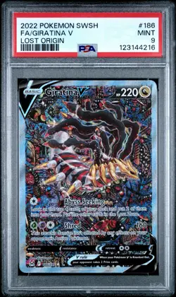 Pokemon Giratina V 186/196 Lost Origin SWSH 2022 Alternate Full Art PSA 9 Mint - Image 1