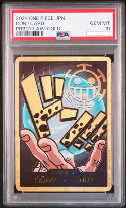 GOLD TRAFALGAR LAW DON!! CARD One Piece PRB01 Premium THE BEST Japanese PSA 10 - Image 1