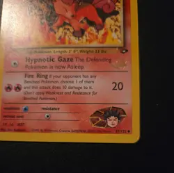 BROCK'S VULPIX W Stamp Pokemon Card - WOTC Promo - Gym Challenge - 37/132 LP - Image 3
