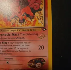 BROCK'S VULPIX W Stamp Pokemon Card - WOTC Promo - Gym Challenge - 37/132 LP - Image 4