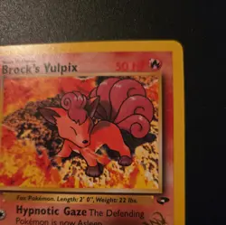 BROCK'S VULPIX W Stamp Pokemon Card - WOTC Promo - Gym Challenge - 37/132 LP - Image 5