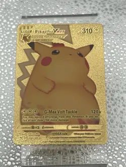 Pikachu Vmax Gigantamax Gold Foil Pokemon Card 044/185 310hp W/ Top Loader - Image 1