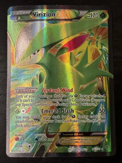 Pokemon TCG Virizion-EX Plasma Blast Holo Card 96/101 Full Art Ultra Rare Lp - Image 1