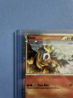 Entei HGSS20 Holo Black Star Promo Pokemon Card - Moderately Played - Image 2