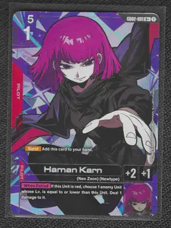 Haman Karn Alternate Art Foil - GD02-091 - R+ NM - Gundam TCG Card Game - Image 1