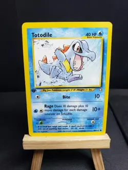 Pokemon Card - Totodile Neo Genesis 80/111 Common 1st Edition WOTC - Image 1