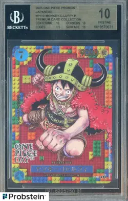 2025 One Piece Promos Japanese P110 Monkey D. Luffy Premium Card BGS 10 PRISTINE - Image 1