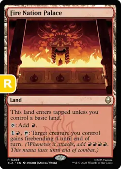 MTG Fire Nation Palace Avatar Rare Land NM - Image 1