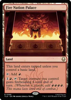 MTG Fire Nation Palace Avatar Rare Land NM - Image 2