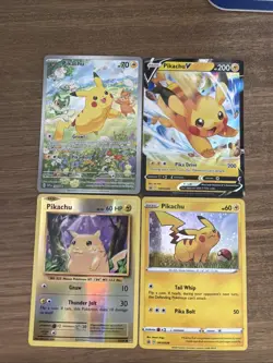 Pikachu Lot Of 4 088 Sv: Scarlet & Violet Promo Card Holo Promo And v - Image 1