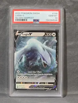 Pokemon TCG Lugia v Silver Tempest 138/195 Sword & Shield PSA 10 - Image 1