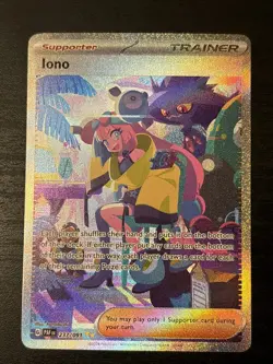 Pokemon Iono 237/091 SV: Paldean Fates Full Art Special Illustration Rare Nm - Image 1