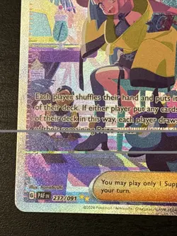Pokemon Iono 237/091 SV: Paldean Fates Full Art Special Illustration Rare Nm - Image 5