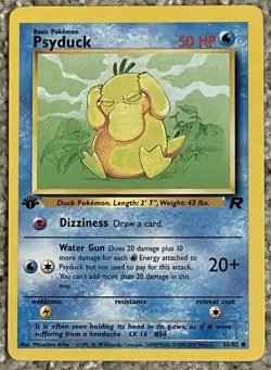 Pokemon TCG Fossil (1st Edition) #65/82 Psyduck LP+ - Image 1