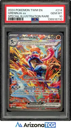 Pokemon 2024 Greninja ex 214/167 SIR Twilight Masquerade GEM MINT PSA 10 - Image 1