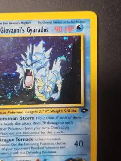 2000 Pokemon GIOVANNI'S GYARADOS #5/132 Gym Challenge Unlimited Holo Swirl ENG - Image 5