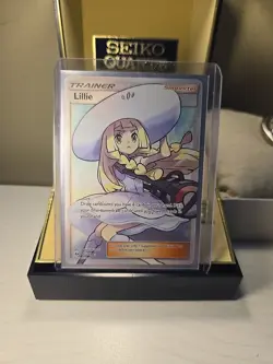 Pokemon TCG Sun & Moon Base Set Full Art Holo Rare Trainer Lillie 147/149 - Image 1