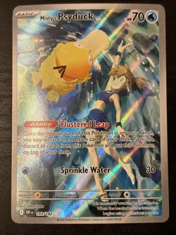 2025 Pokemon SV Destined Rivals Misty's Psyduck Illustration Rare 193/182 Nm - Image 1
