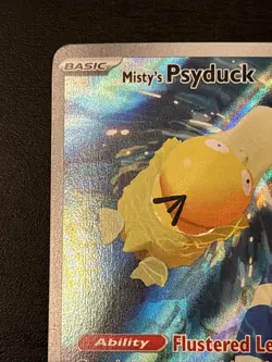 2025 Pokemon SV Destined Rivals Misty's Psyduck Illustration Rare 193/182 Nm - Image 2
