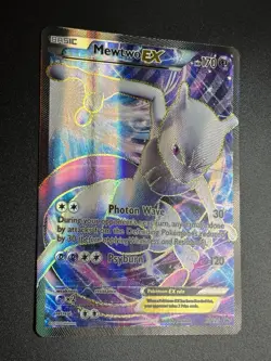 Pokemon XY Black Star Promo XY125 Mewtwo EX Full Art NM - Image 3