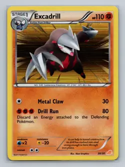 Pokemon BW Trainer Kit: Excadrill & Zoroark #30/30 Excadrill (#30 Holo) - Image 1