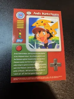 topps Pokemon TV Animation Edition Series 1 Holo Foil TV1 Ash Ketchum NM/LP - Image 5