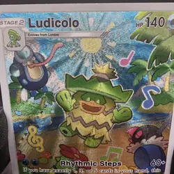 Pokemon Ludicolo Pocket TCG Holo With Texture Read Description - Image 3