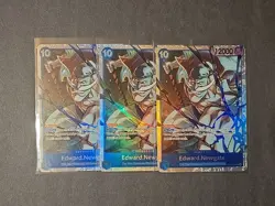 One Piece TCG Edward Newgate Playset of 3 OP13-042 SR OP-13 English NM - Image 1
