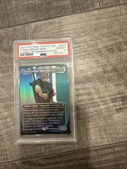 2025 MTG Final Fantasy Cloud Midgar Mercenary Borderless FOIL 0375 PSA 10 FF7 - Image 1