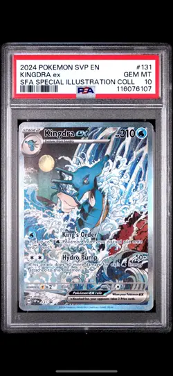 Pokemon TCG Scarlet and Violet Black Star Promo Kingdra EX 131 PSA 10 - Image 1