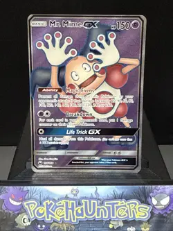 Pokemon Card Mr. Mime GX 156/168 Full Art Ultra Rare Celestial Storm Light Play - Image 1