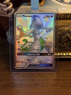 Mewtwo GX SV59/SV94 Pokemon Hidden Fates Holo Full Art Card - Image 2