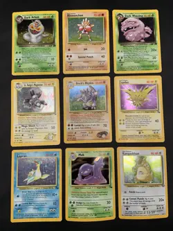 Vintage Pokemon Cards Holo Rare WOTC Lot Gym Heroes, Team Rocket, Fossil MP/HP - Image 1